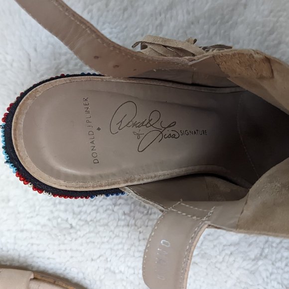 Donald J Pliner Tan Omara Suede Slingback Heels - Size 6 - Picture 8 of 9